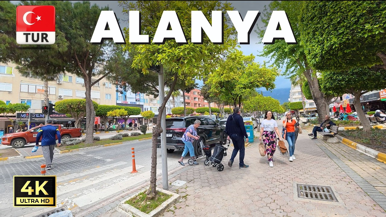 Alanya Mahmutlar Barbaros Street 4K Walking Tour | Antalya Turkiye | April 2026 [4K HD]
