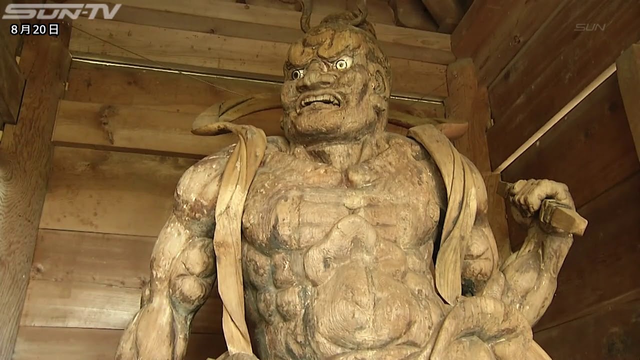 文保寺の木造金剛力士立像　篠山市が有形文化財に