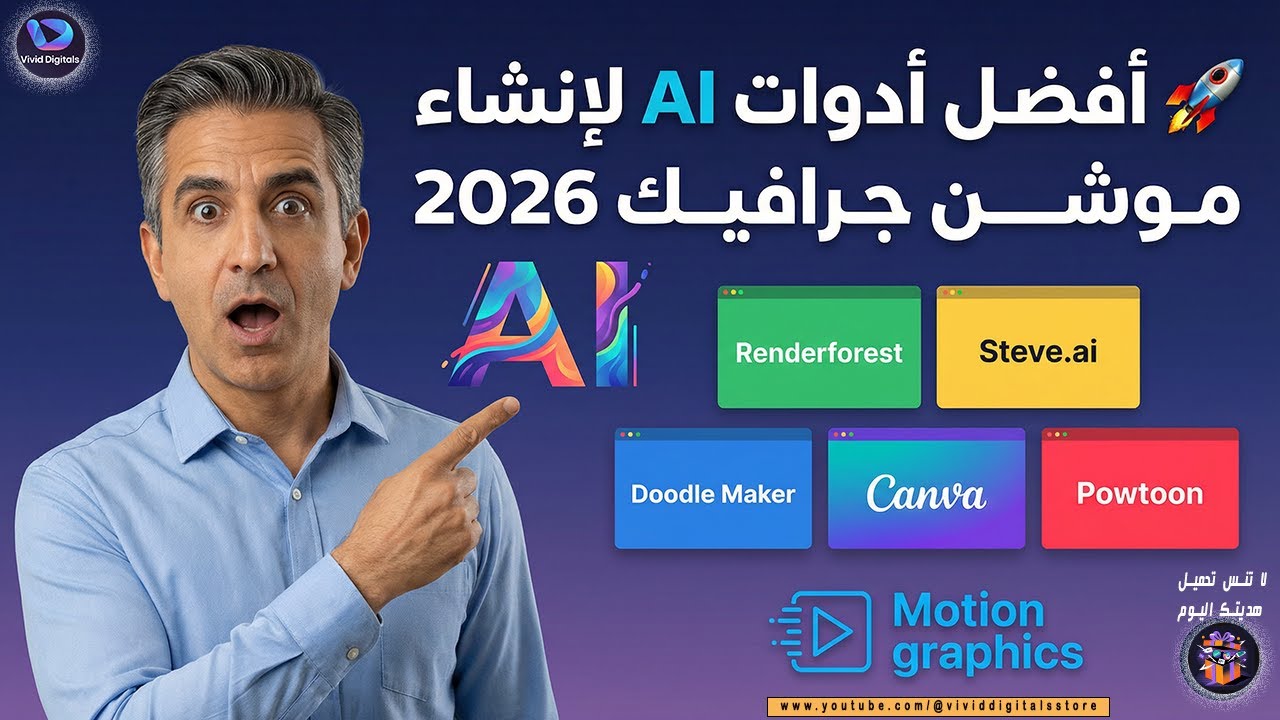 برامج ذكاء اصطناعي تصمم فيديو موشن جرافيك ووايت بورد في دقائق!🚀