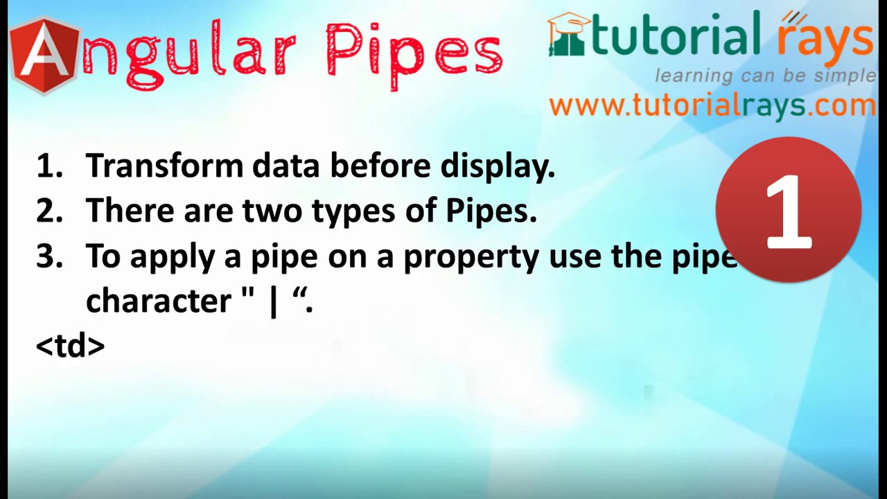 Angular Pipes Tutorial | Angular Built in Types |  Angular 7/8 Pips, filter Tutorial