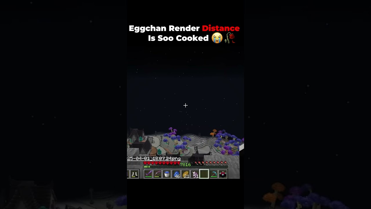 Дальность прорисовки Эггчан так сильно уменьшена 😭🥀 Minecraft Unstable SMP #короткиеролики #мемы