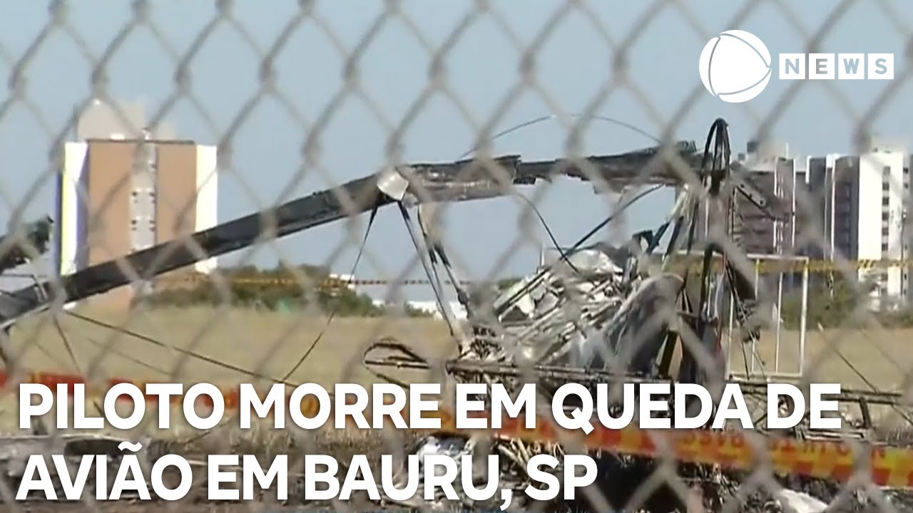 Piloto morre em queda de avião de pequeno porte em Bauru, interior de SP