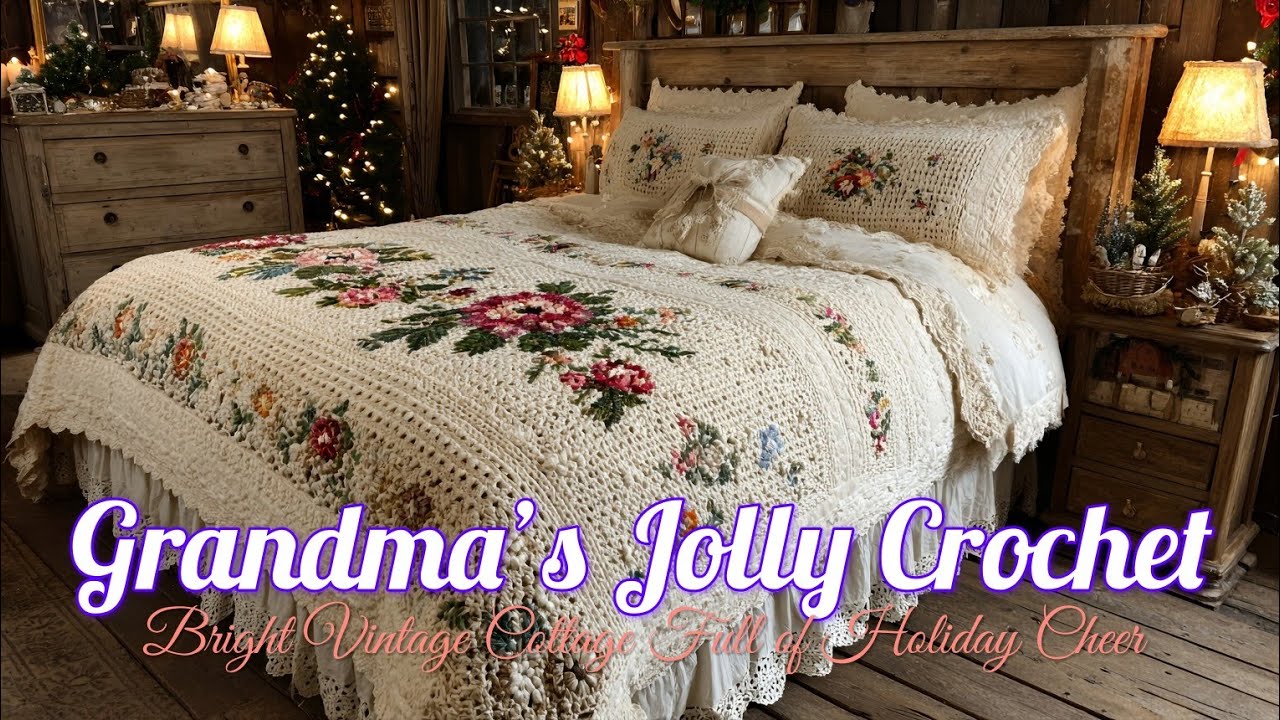 🎄 HOLIDAY GRANDMA CROCHET Cottage | Vintage Handmade Christmas Home Decor Inspiration