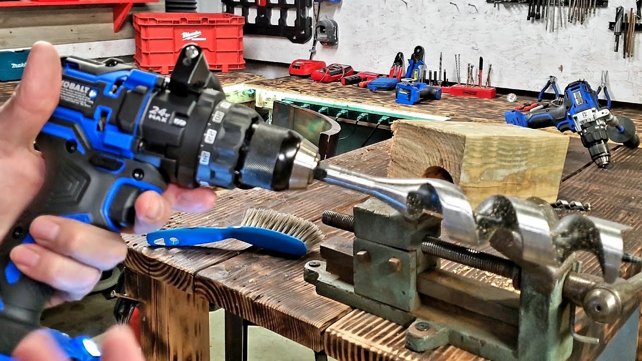 💥💥Kobalt 24v XRT hammer drill💥💥 testing. Can it do the Larger 1.5 inch Auger bit??