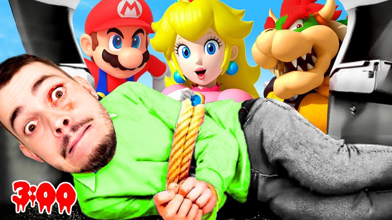 KAMERA überwacht SUPER MARIO und VERLIEBTE PRINZESSIN PEACH um 3 UHR nachts !!!