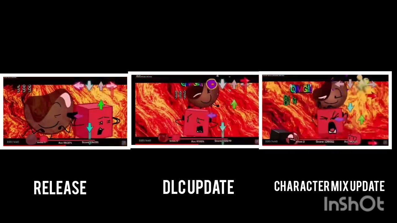 Three versions of yoylefake compared