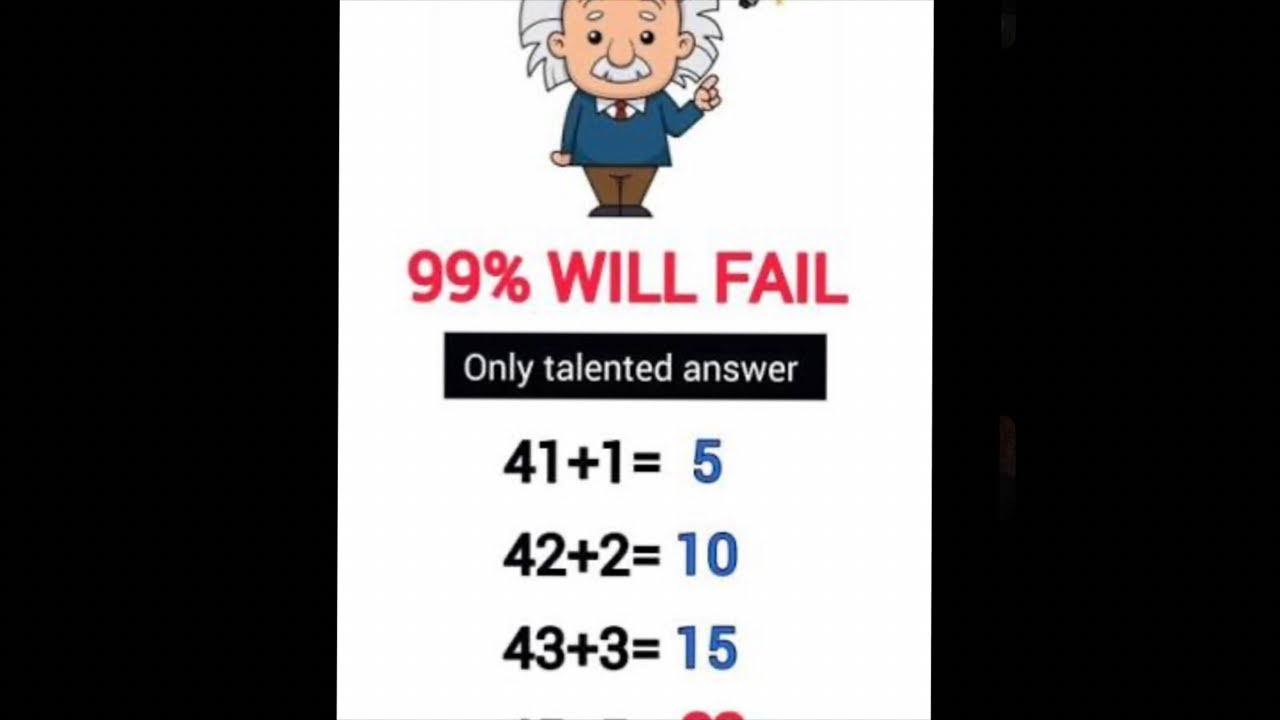 Math Quiz Challenge.99% Can’t Solve…