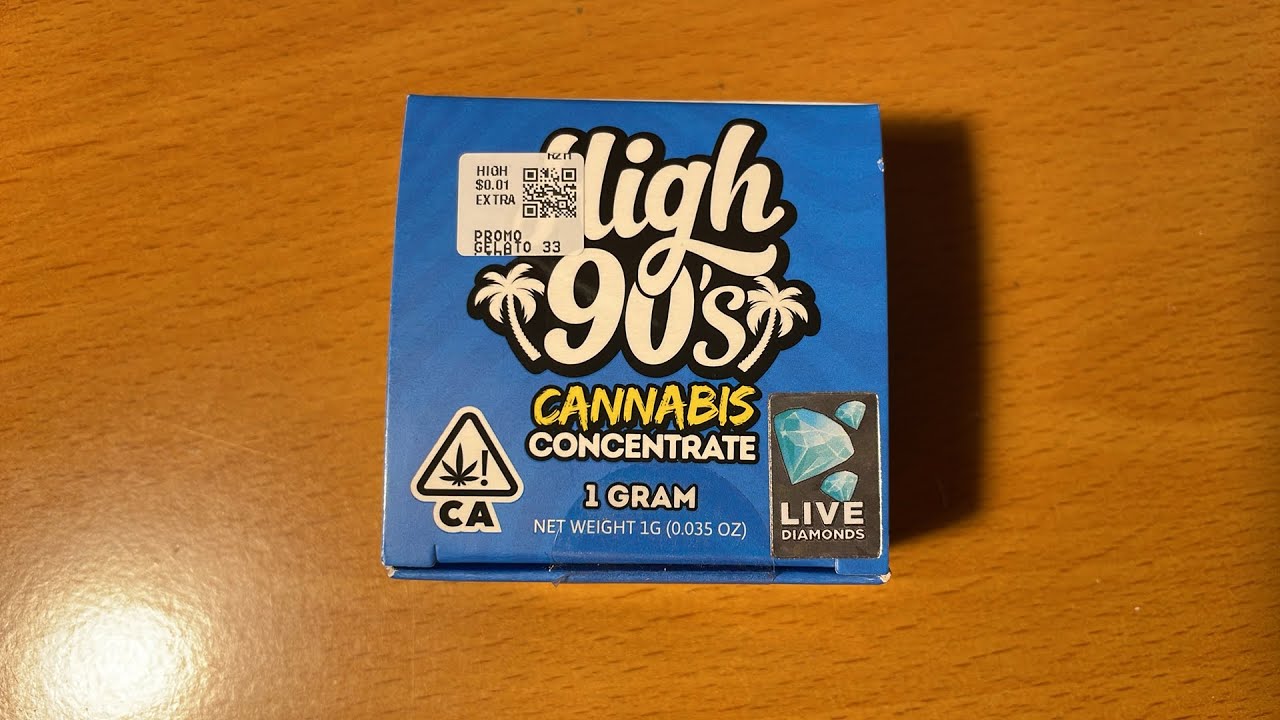BLINDGORILLAS HIGH 90S CANNABIS CONCENTRATE LIVE DIAMONDS GELATO 33 01/22/24 9PM