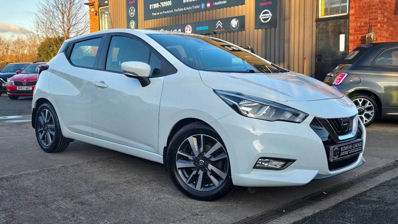 2019 (68) Nissan Micra Acenta LTD 0.9 DIG-T 5Dr in Glaze White. 33k Miles. 4 Services. Camera. £8500