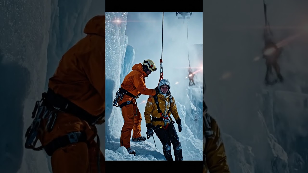 Frozen Cliff Rescue &ndash; Helicopter Heroes Pull Hikers From Collapse