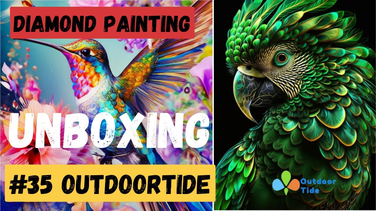 💎Diamond Painting Unboxing #35 // #outdoortide // Bunte Vögelchen