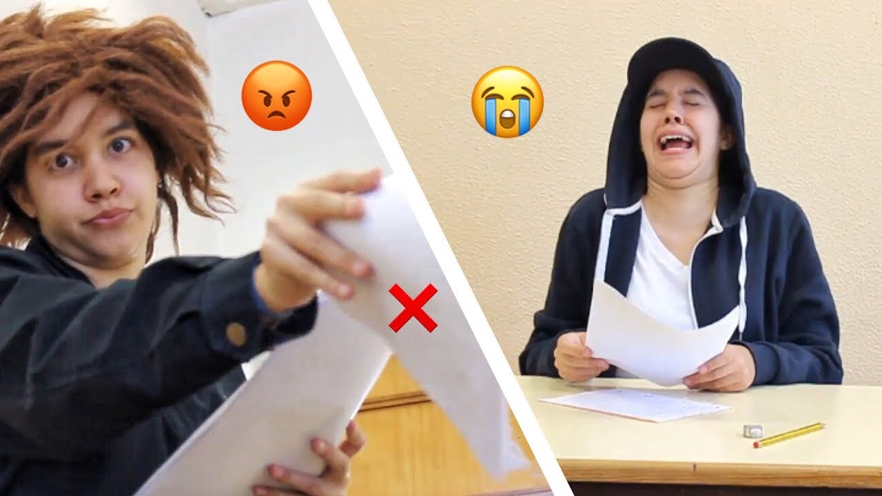 Professores a entregar testes + Rea&ccedil;&otilde;es dos alunos