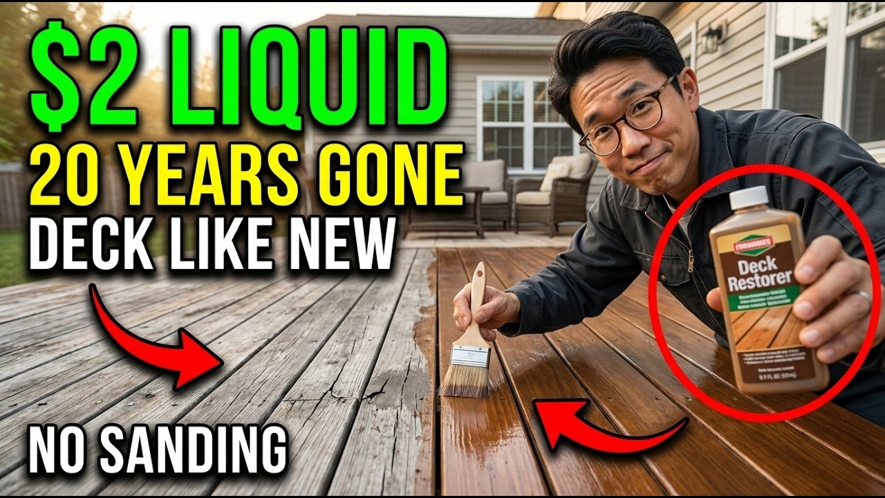 $2 Liquid ERASED 20 Years of Deck Rot in 10 Minutes — BURIED Since 1941. No Sanding