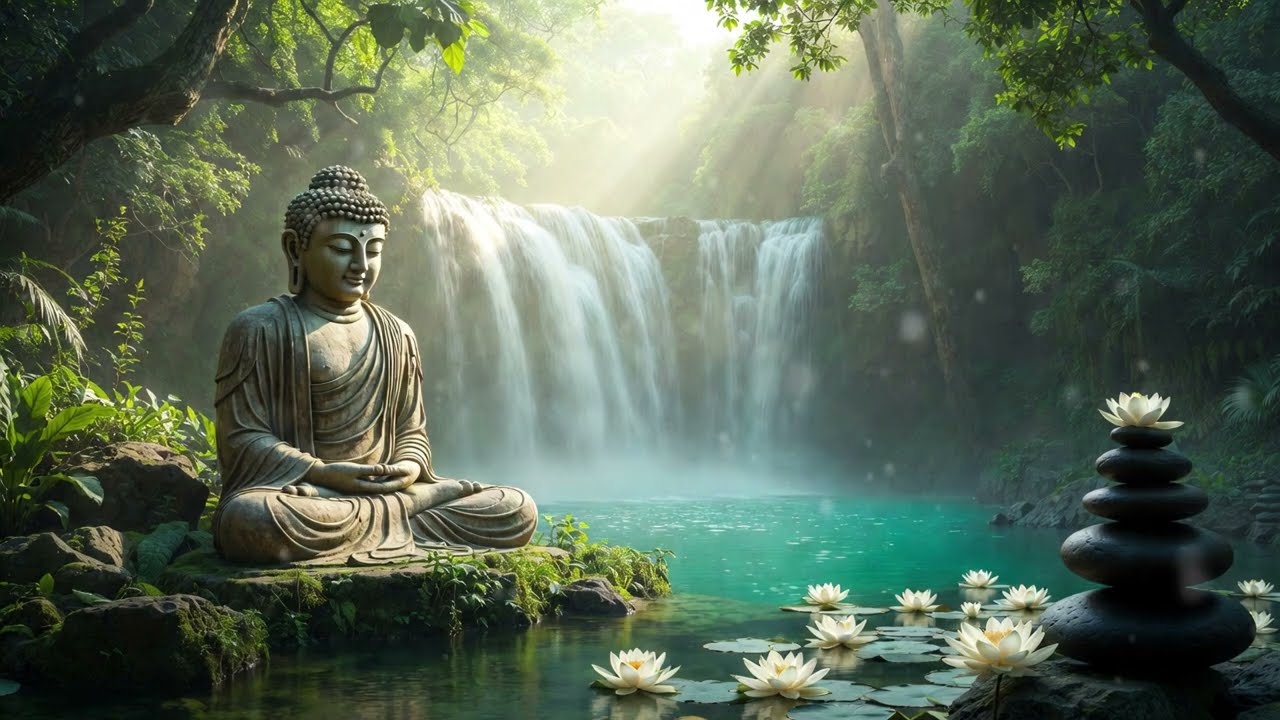 15Minutes of Tropical Zen: Waterfall Meditation for DeepRelaxation & StressRelief | Pure Zen Library