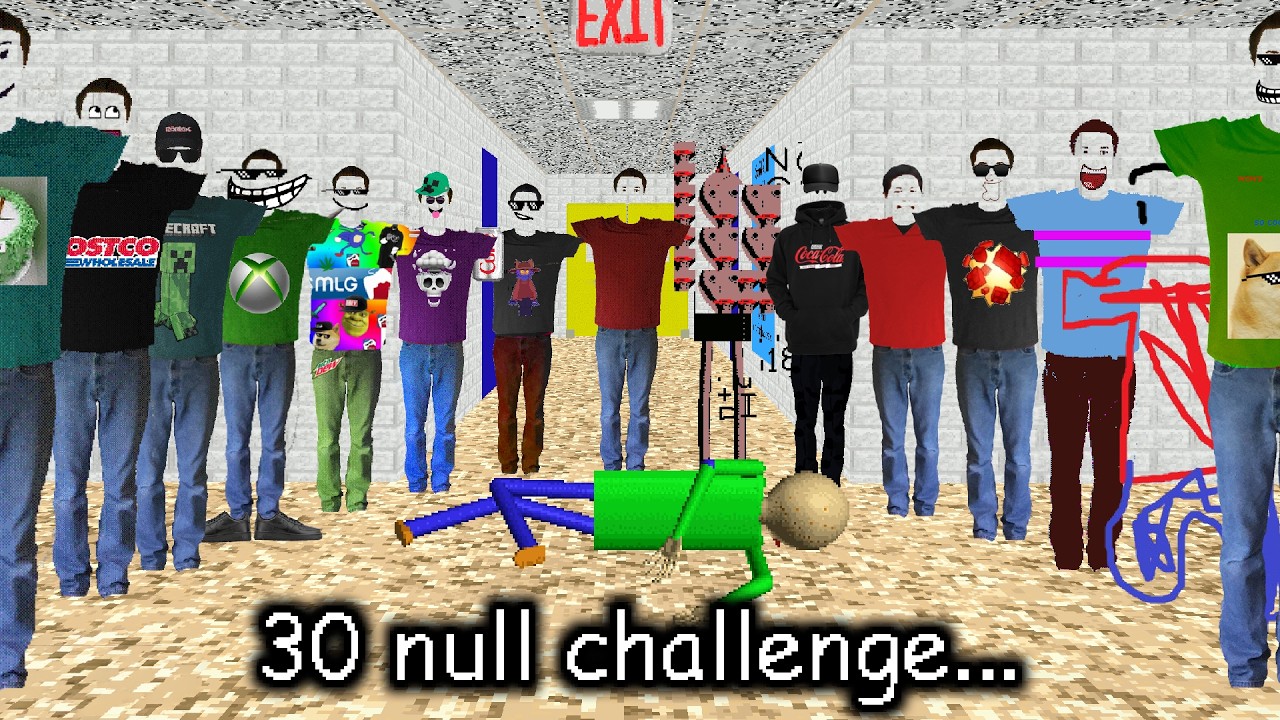 THE 30 NULL CHALLENGE?? | Baldi's Basics MOD