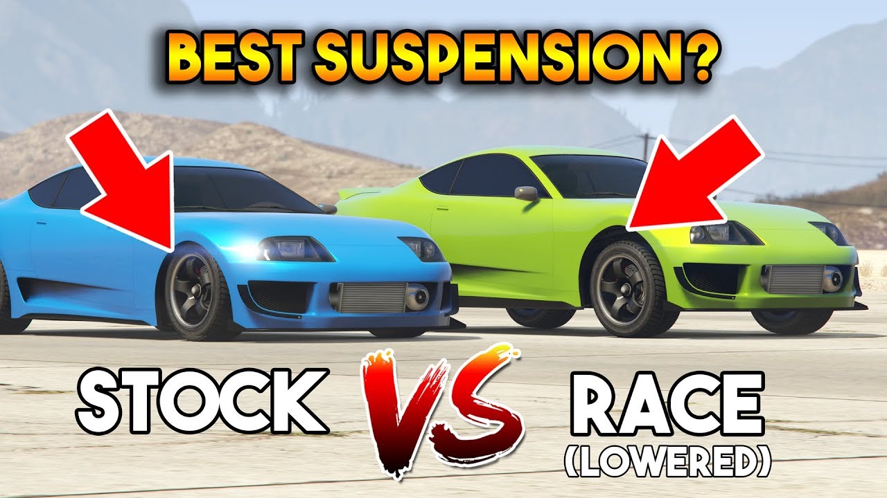 GTA 5 ONLINE : STOCK VS RACE SUSPENSION (WHICH IS BEST FOR RACING?)