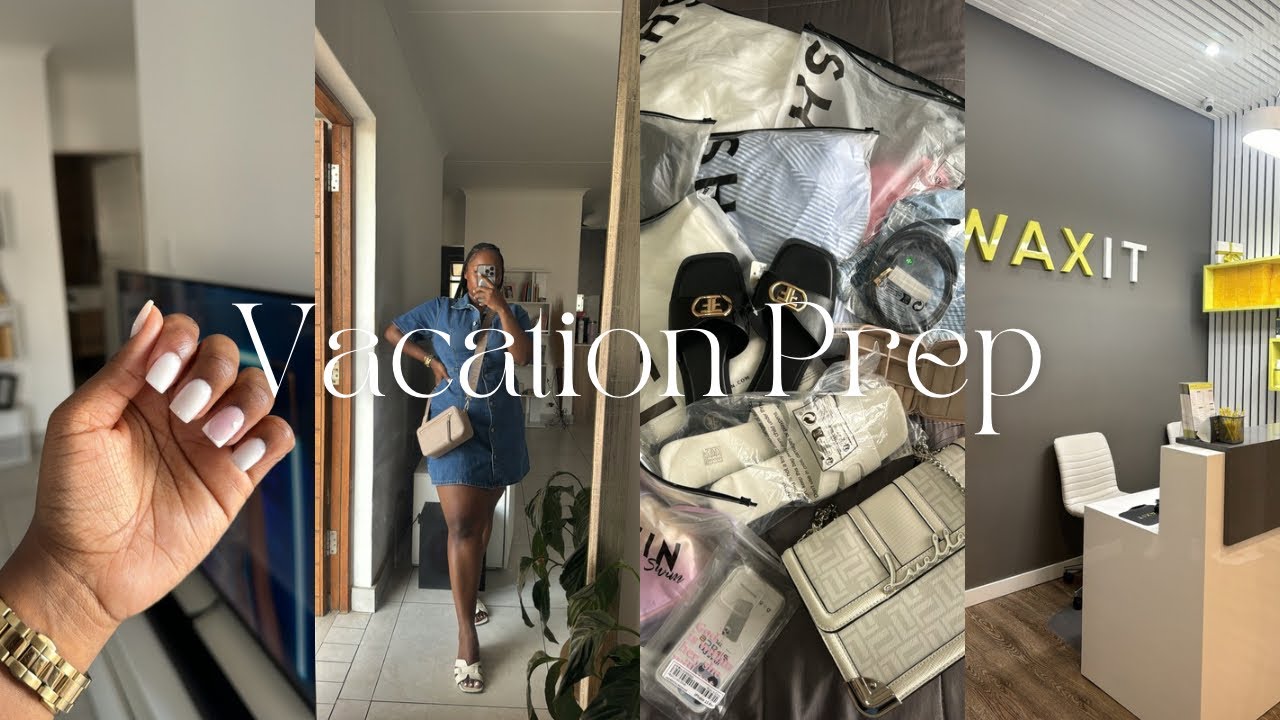 Vlog: Vacation prep vlog| Shein haul, lashes, nails| Packing | South African YouTuber ❤️✈️