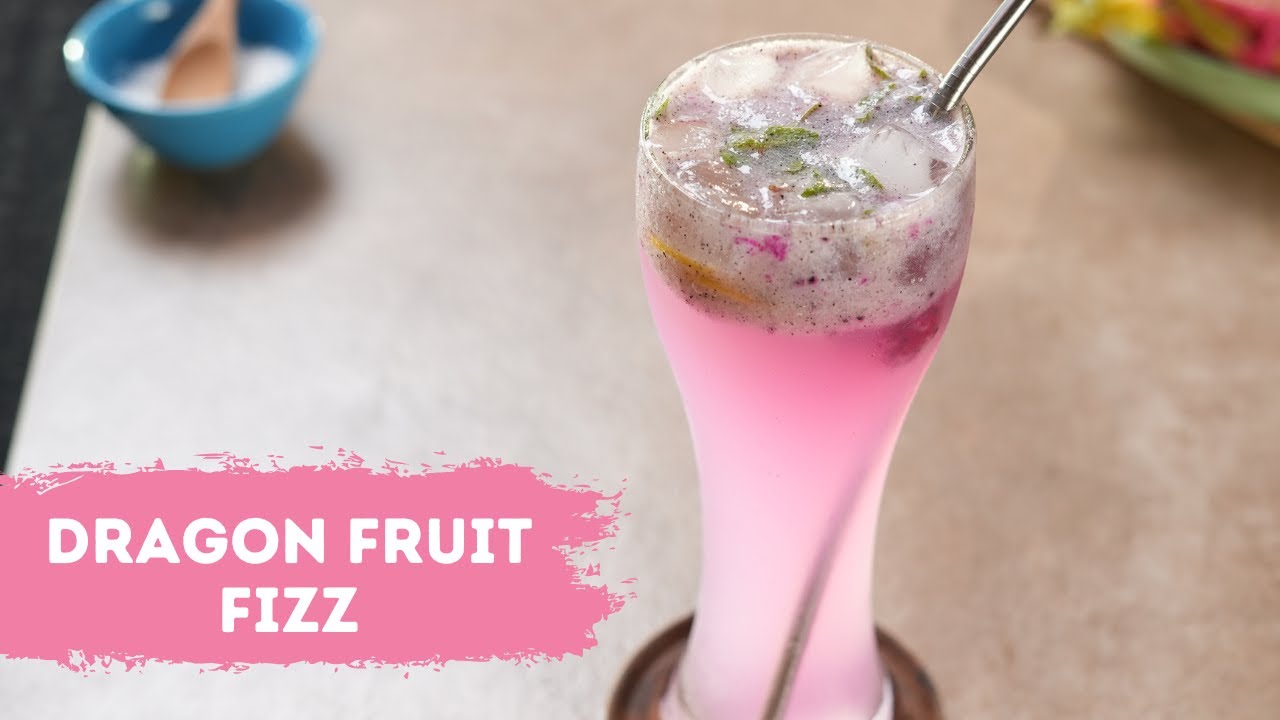 Dragon Fruit Fizz | 5 मिनट मैं बनाये ड्रैगन फ्रूट से मॉकटेल | Mocktails | Sanjeev Kapoor Khazana