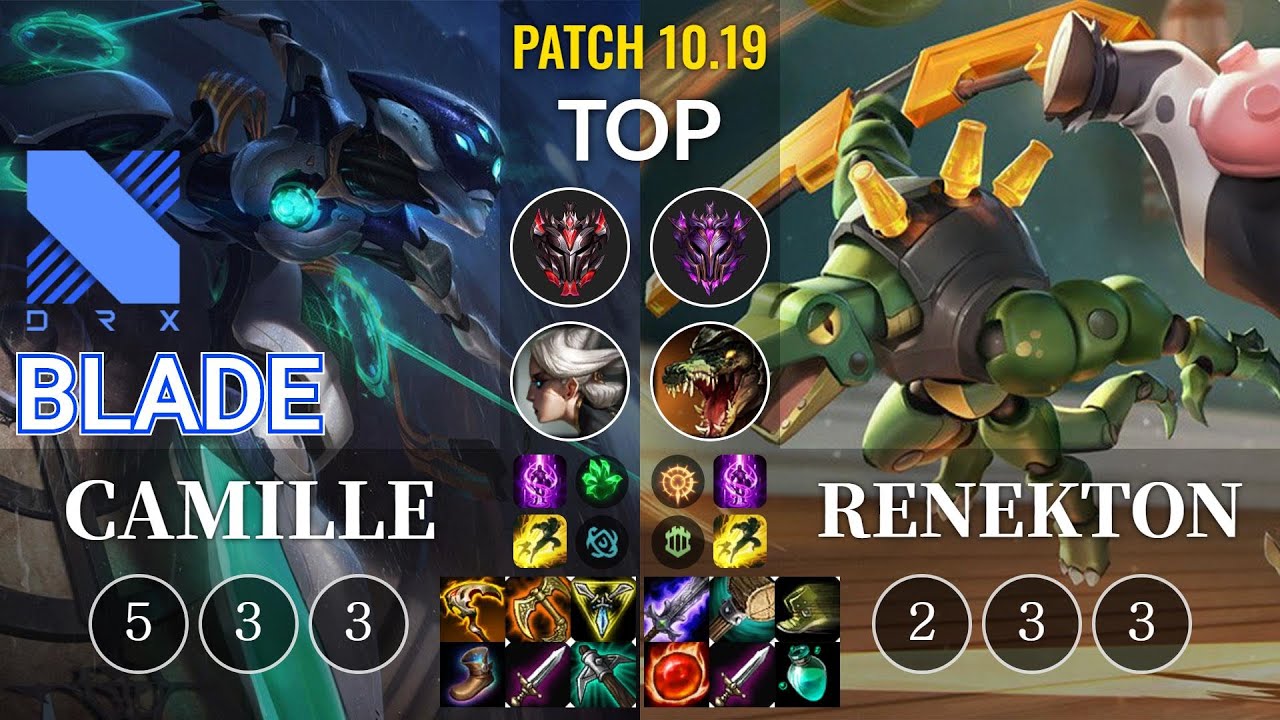 DRX Blade Camille vs Renekton Top - KR Patch 10.19
