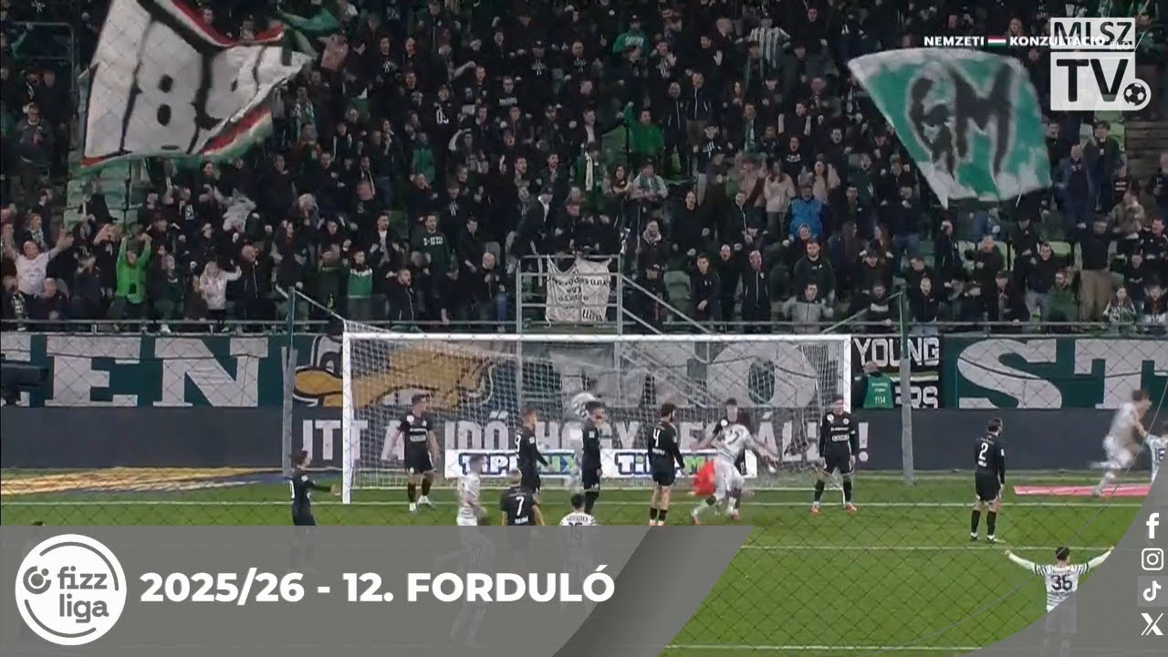 Ferencv&aacute;rosi TC &ndash; MTK Budapest | 4-1 | (1-0) | Fizz Liga | 12. fordul&oacute; | MLSZTV