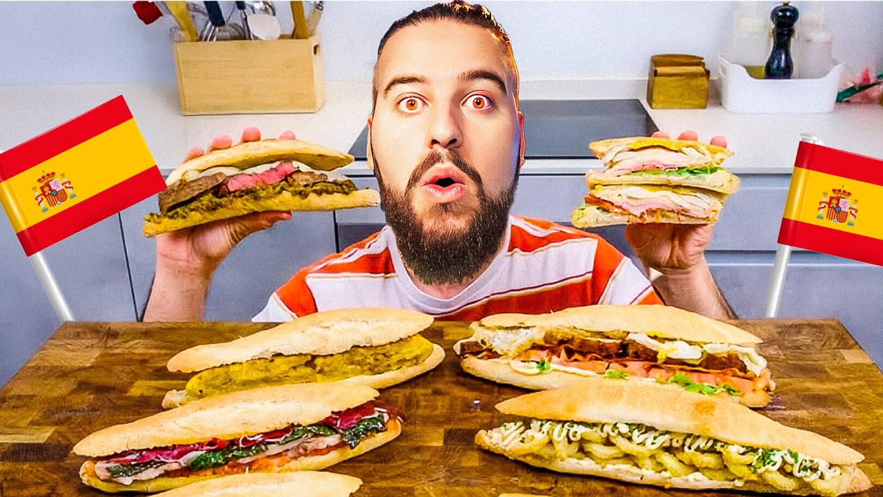🤤 LOS 8 MEJORES BOCADILLOS DE ESPAÑA 🇪🇸 (¡Te darán hambre!)