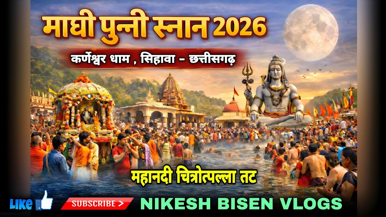 🚩माघी पुन्नी स्नान 2026 | कर्णेश्वर धाम सिहावा | Sihawa Dhamtari Chhattisgarh | #viral #trending #yt