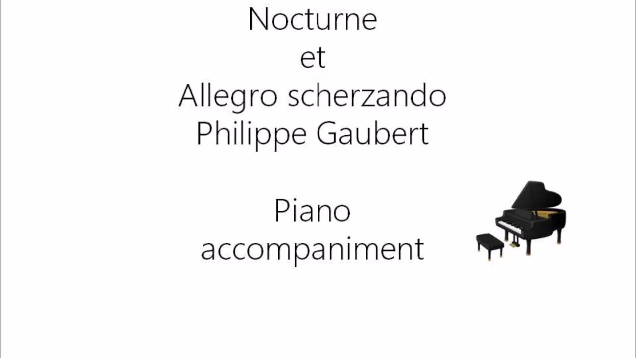 Nocturne et Allegro sherzando:Philippe Gaubert piano accompaniment