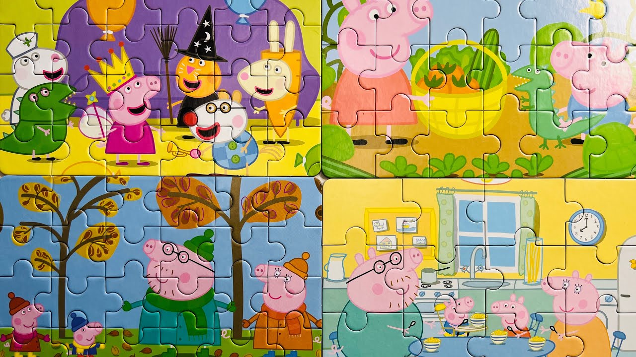 4 x Peppa Pig Jigsaw Puzzles for Kids 🎈