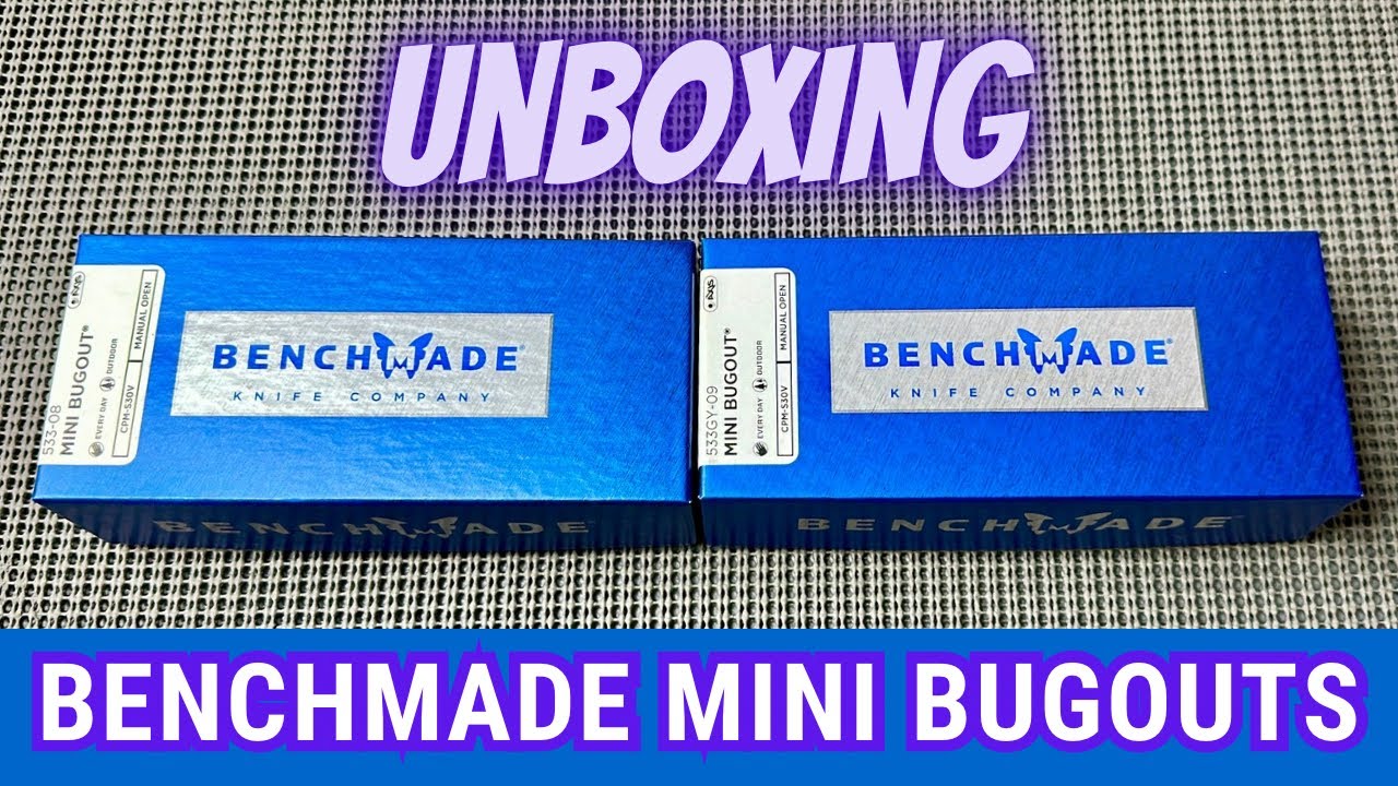 UNBOXING ~ New Benchmade Mini Bugout’s (Purple & Yellow)