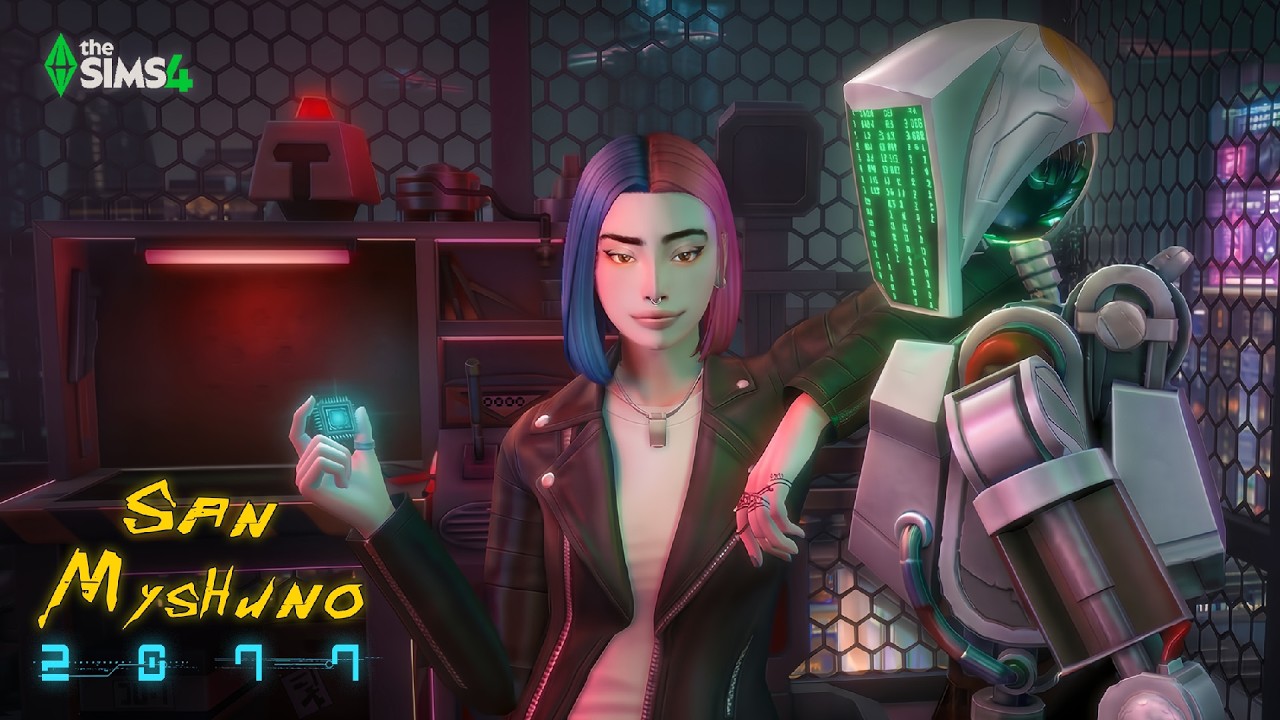 Alone in a Cyberpunk City&hellip; Building a Robot 🤖 | The Sims 4