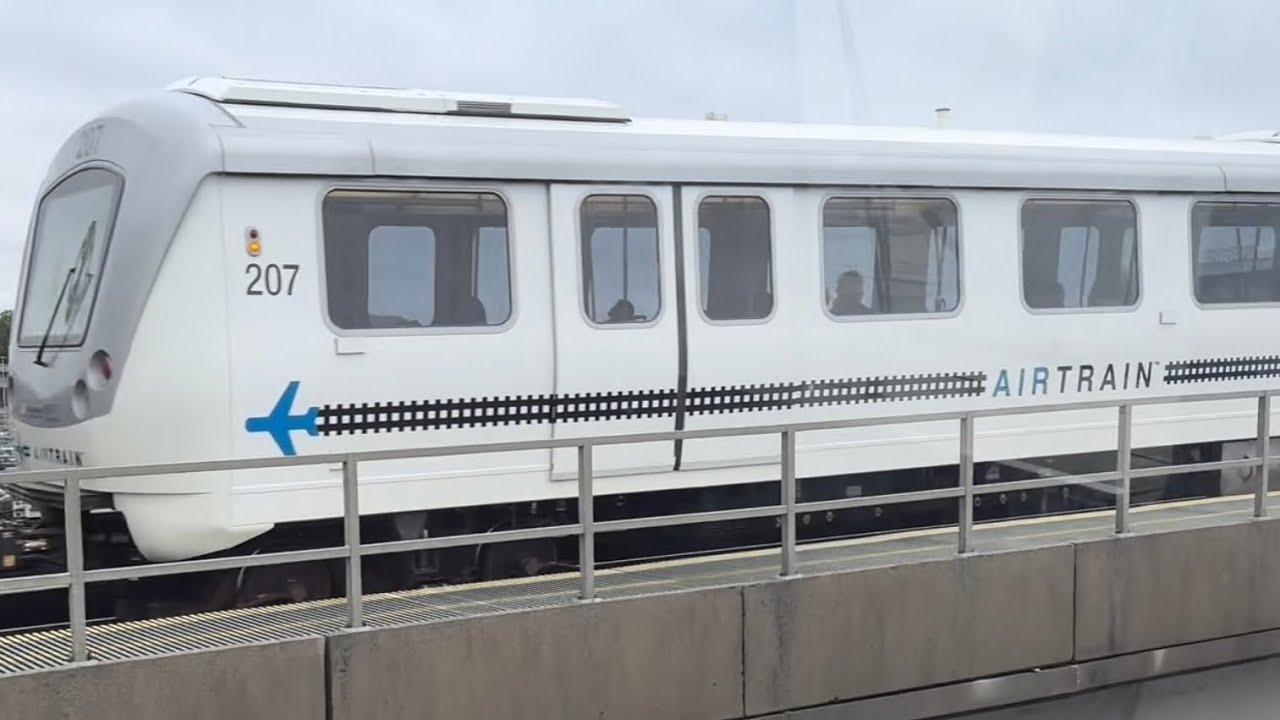 Riding the NYC JFK AirTrain to Howard Beach Station