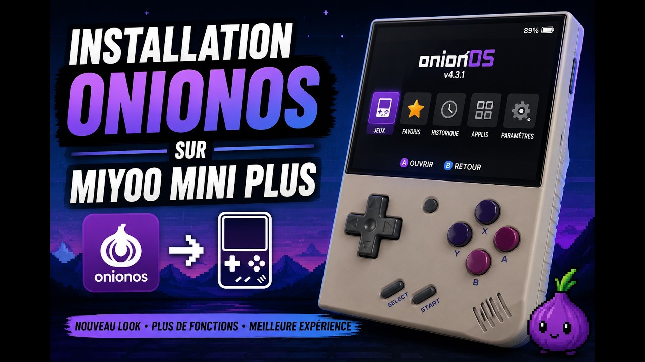 Tuto complet installation ONION OS sur console MIYOO MINI PLUS 😉😊👍