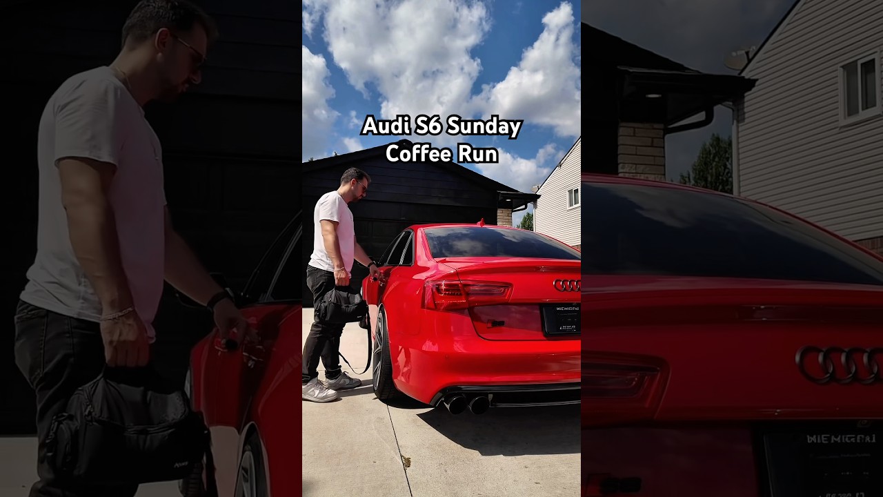 POV: coffee run with the S6 🚀 #asmr #audis6 #quattro