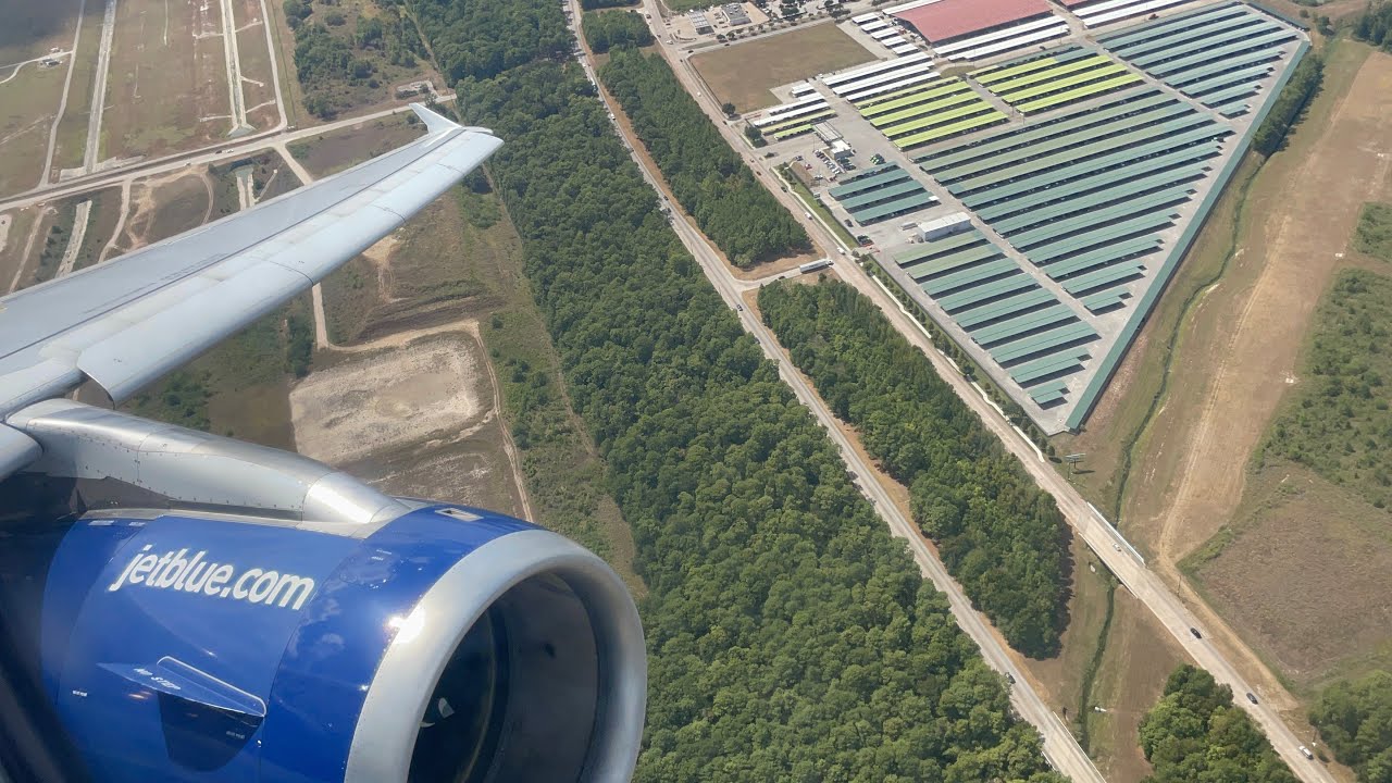 jetBlue Airbus A320 | Takeoff and Landing | Houston to Boston | HD