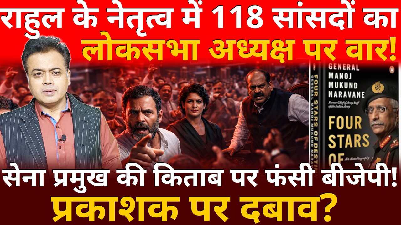 राहुल के नेतृत्व में 118 सांसदों का लोकसभा अध्यक्ष पर वार! सेना प्रमुख की किताब पर फंसी बीजेपी!