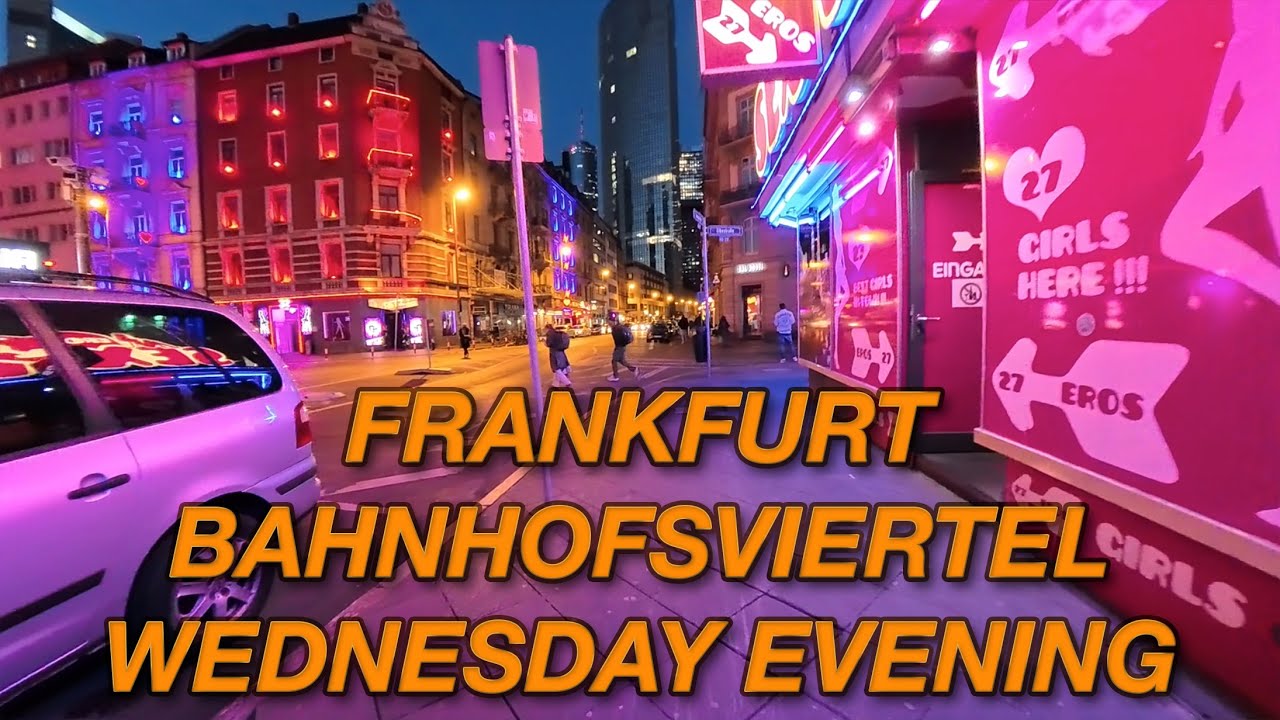 Frankfurt Bahnhofsviertel | Wednesday evening at 8 pm  Walk 4K