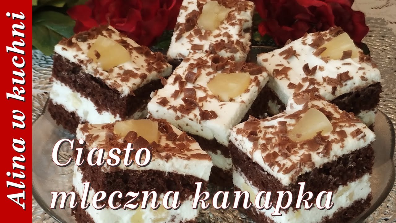 Ciasto mleczna kanapka - lekka wersja z ananasem