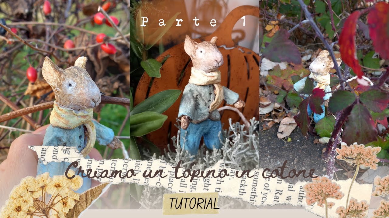 *tutorial* 🐭 Creiamo un topolino in ovatta (cotone idrofilo) parte 1