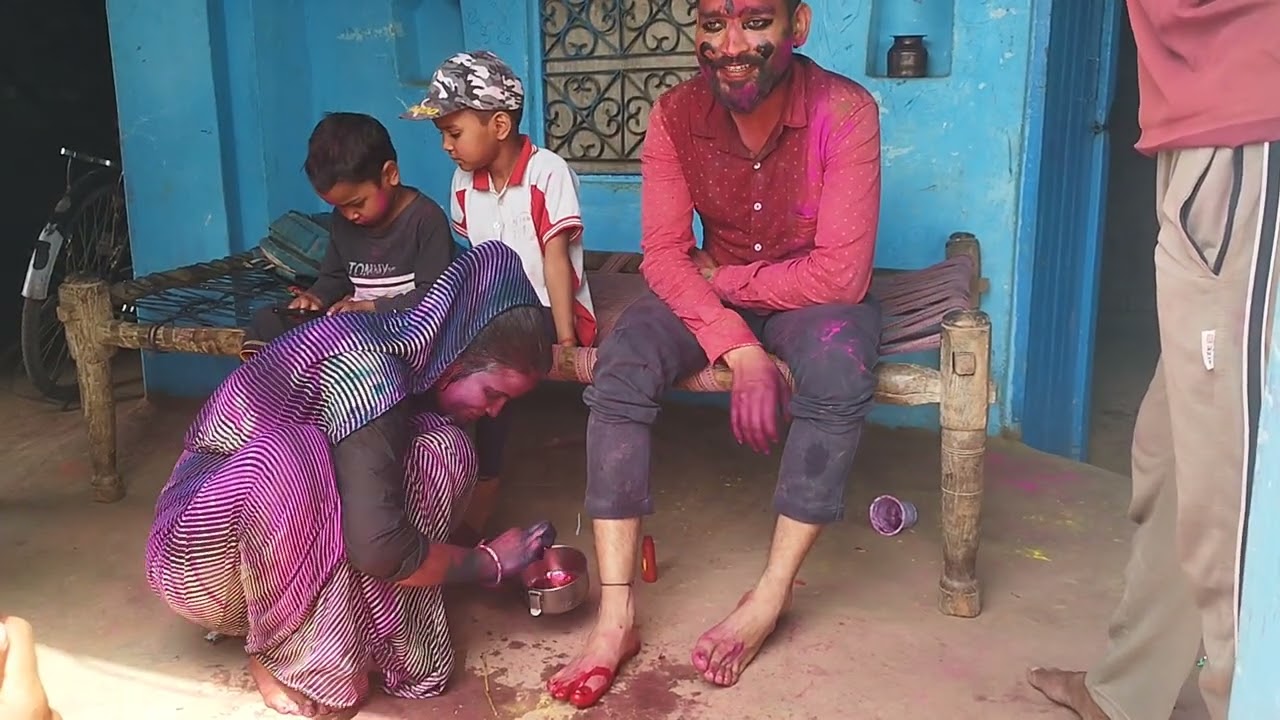 Happy 😁 होली भाई को होली में बना दिया लॉक्का lukka ll #holi ,#holisongs2025 #holisong