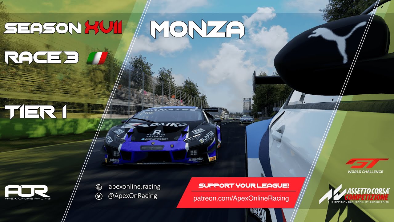Assetto Corsa Competizione | Season XVII | Race 3 | Tier 1 | PC | Monza