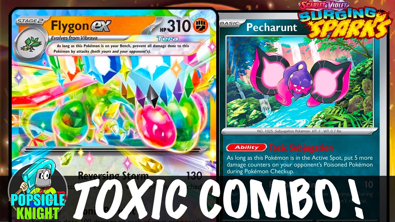 FLYGON ex : Take 6 Prizes 1 Turn ! Strong Poisonous Hit & Run ! PTCGL Gameplay (SURGING SPARKS)