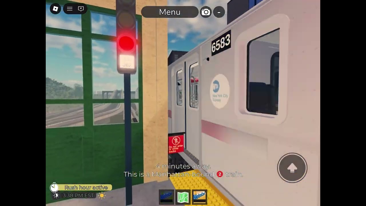 3 trains at 207 including a un common R142A 1 train (Roblox NYC subway: automated)