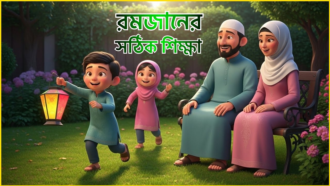 রমজানের সঠিক শিক্ষা | সাহরি, নিয়ত ও ইফতার শেখা | ইসলামিক কার্টুন গল্প | Kids Read 🌙✨