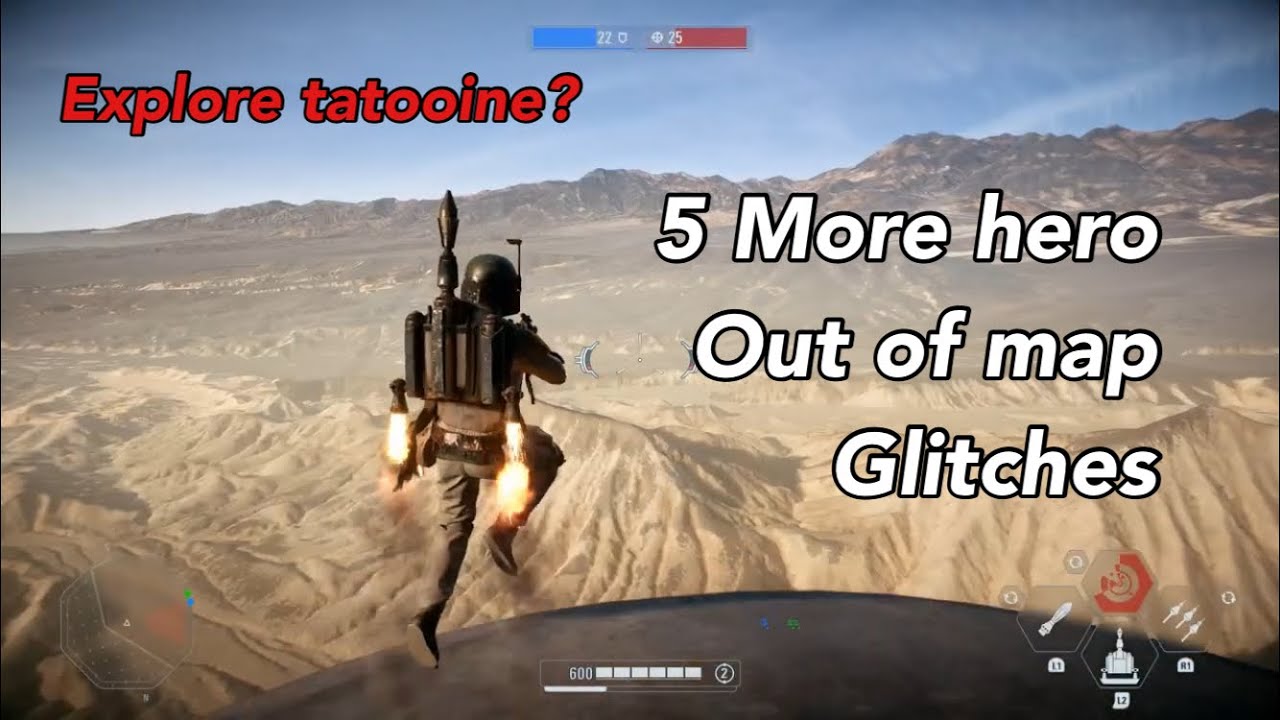 BATTLEFRONT 2 HERO OUT OF MAP GLITCHES!
