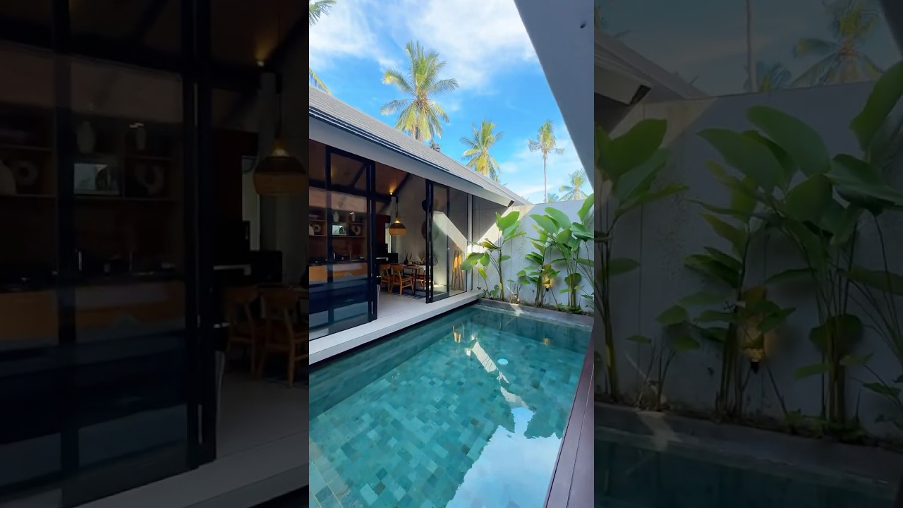 This villa is the perfect harmony of modern architecture and tropical comfort!🏝️💯 #tropicalhouse
