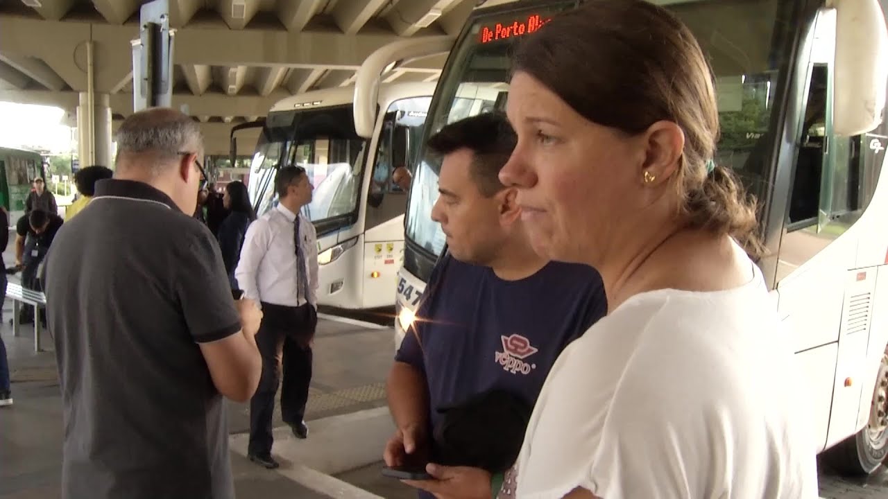 Rodoviária provisória em Porto Alegre