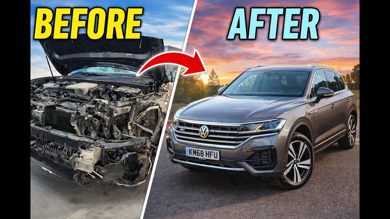 ВОССТАНАВЛИВАЮ СВОЙ ПОВРЕЖДЕННЫЙ В АВАРИИ VOLKSWAGEN TOUAREG R LINE CR ОТ COPART PT4