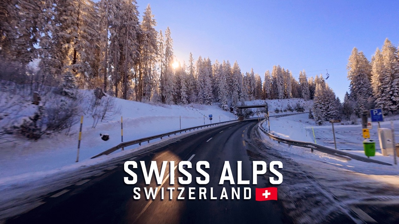 Swiss Alps Scenic Drive | Driving Through Alpine Roads in Switzerland | Relaxing House Music