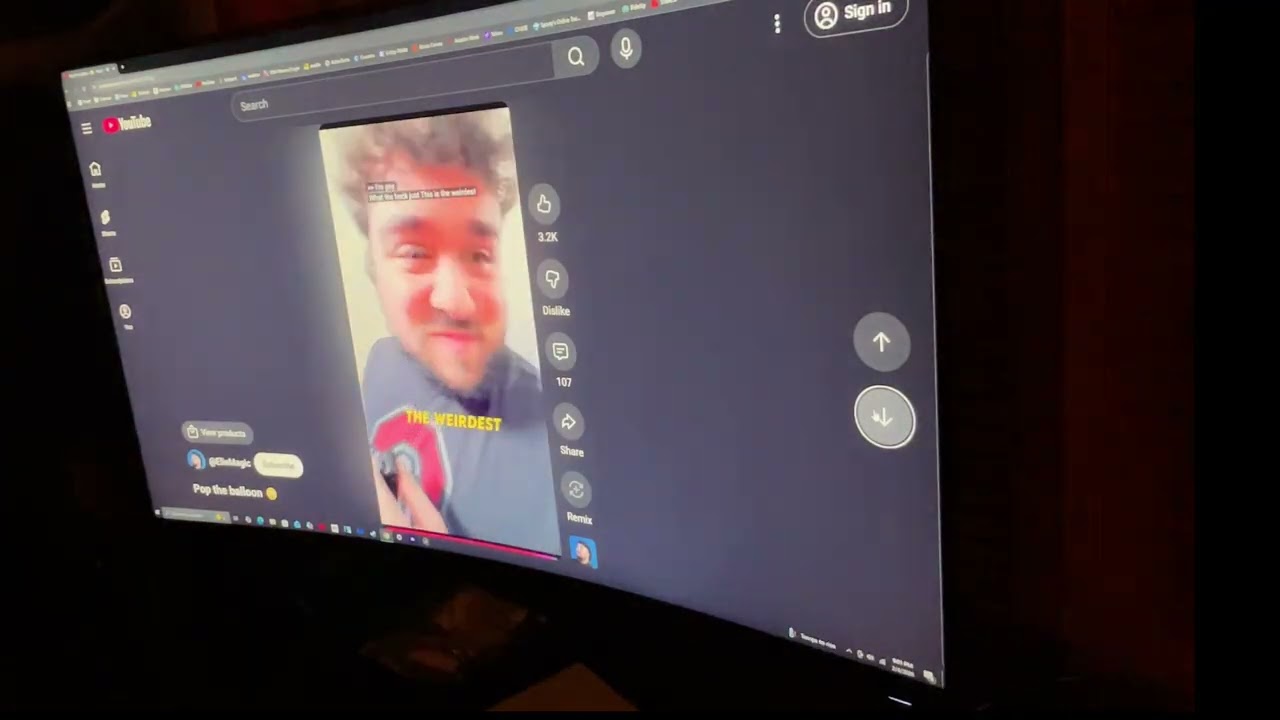 ￼I react to YouTube shorts until I find my 