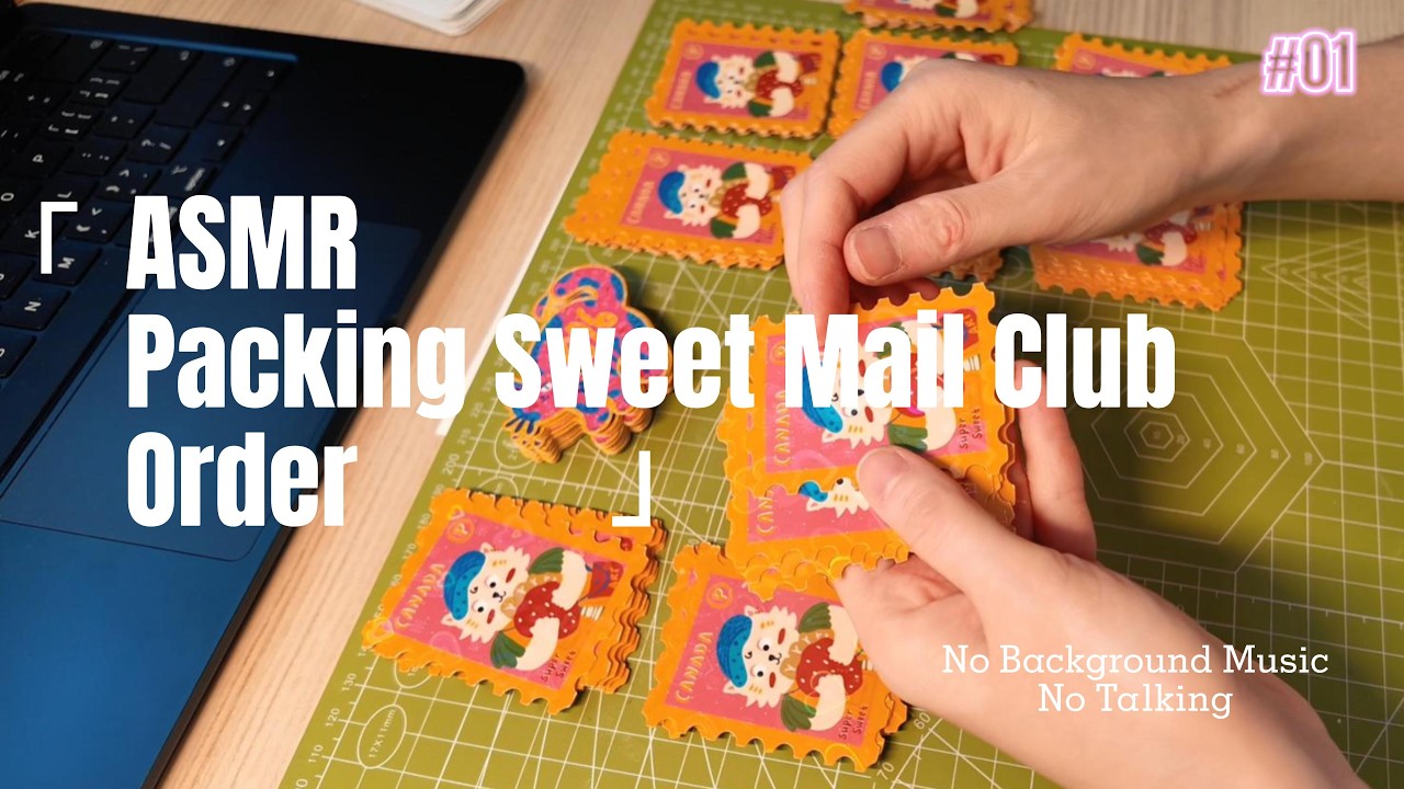 ASMR Packing orders for Sweet Mail Club 01 💌 | no background music, no talking, small business vlog